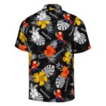 Kyle Larson Margaritaville Black Island Life Floral Hawaiian Shirt Back