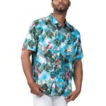 Kyle Larson Margaritaville Light Blue Jungle Parrot Party Hawaiian Shirt
