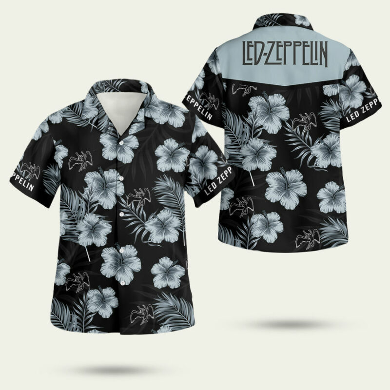 Led Zeppelin Floral Hawaiian Shirt