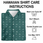 Legend of zelda triforce shield sword green loz hawaiian shirt care instruction