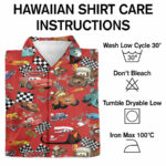 Lightning mcqueen gt hawaiian shirt care instruction