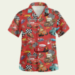 Lightning mcqueen gt hawaiian shirt front side