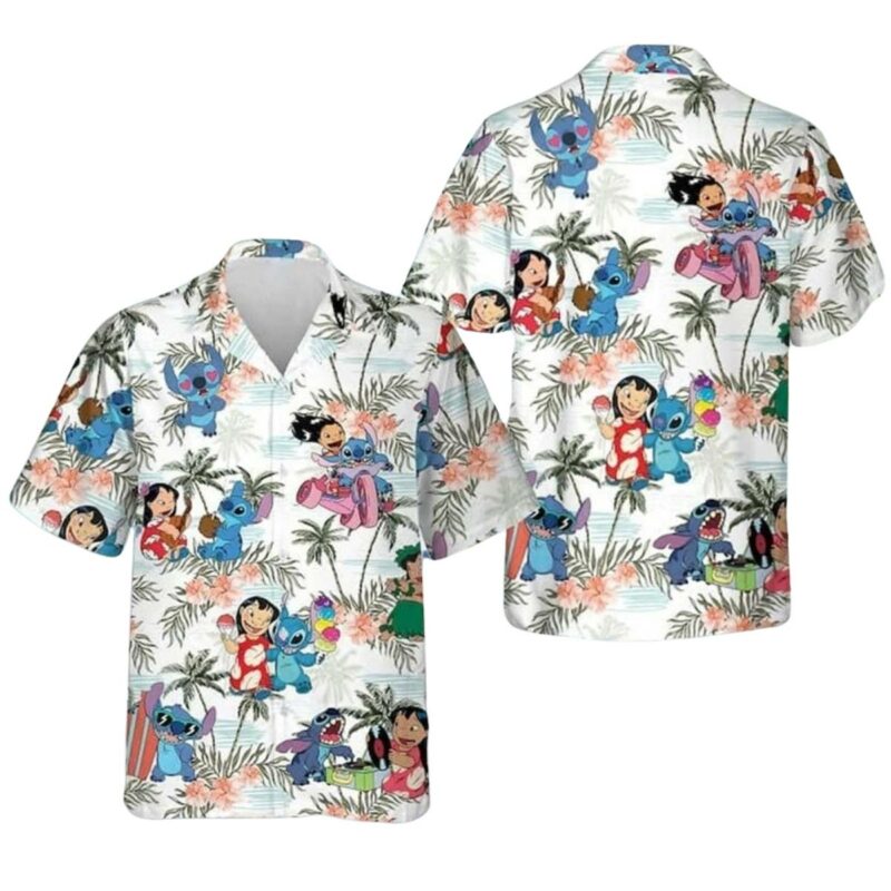 Lilo And Stitch 4Th Of July Summer Vacation Aloha Hawaiian Shirt