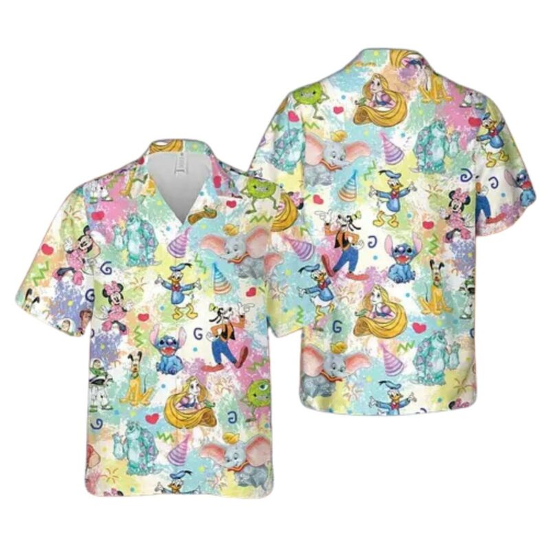 Lilo Stitch Mickey And Friends Hawaiian Shirt