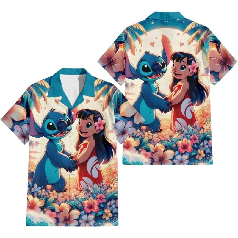 Lilo And Stitch Best Friends Summer Beach Disney Hawaiian Shirt