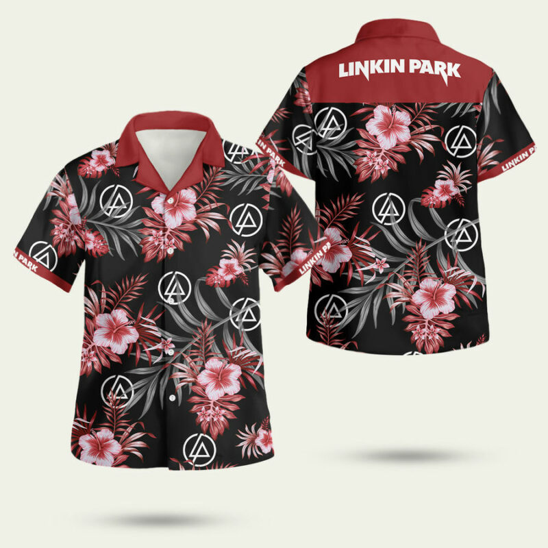 Linkin Park Rock Band Tropical Flower Hawaiian Shirt