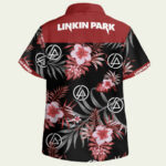 Linkin park rock band tropical flower hawaiian shirt back side