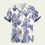 Louisiana sports hawaiian shirt front