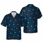 M416 Gun And Chrysanthemum Flower Apple Pattern Hawaiian Shirt