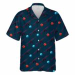 M416 Gun And Chrysanthemum Flower Apple Pattern Hawaiian Shirt front