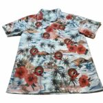 Marine Corps Scholarship Large Hibiscus Military USMC Hawaiian Shirt Front 1