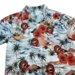 Marine Corps Scholarship Large Hibiscus Military USMC Hawaiian Shirt Front