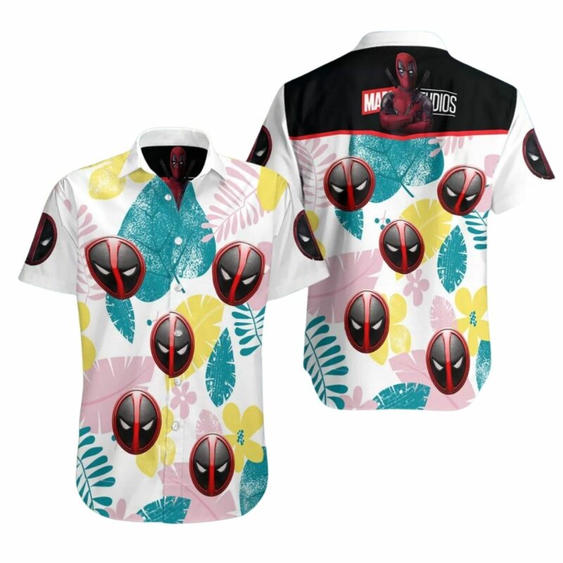 Marvel Deadpool Comics Deadpool Face Hawaiian Shirt