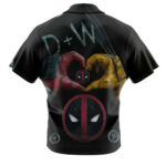 Marvels Deadpool And Wolverine In Love Hawaiian Shirt Back