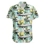 McDonnell Douglas MD 81 Scandinavian Airlines SAS Hawaiian Shirt Front
