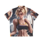 Mercy Anime Inspired Gym Workouts Hawaiian Shirt Back
