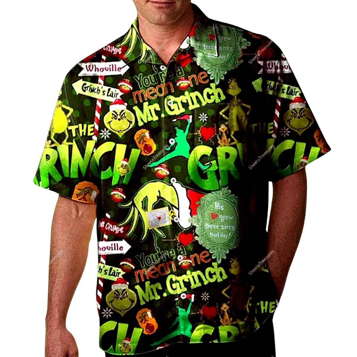 Merry Christmas Grinch Mr Grinch Hawaiian Shirt