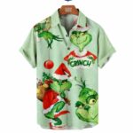 Merry Christmas Grinch Santa Claus Hawaiian Shirt
