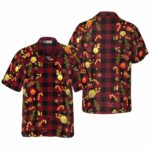 Merry Christmas Red Plaid Pattern Hawaiian Shirt