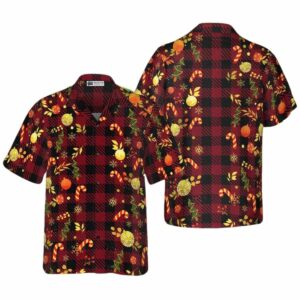 Merry Christmas Red Plaid Pattern Hawaiian Shirt