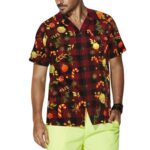 Merry Christmas Red Plaid Pattern Hawaiian Shirt Front 1