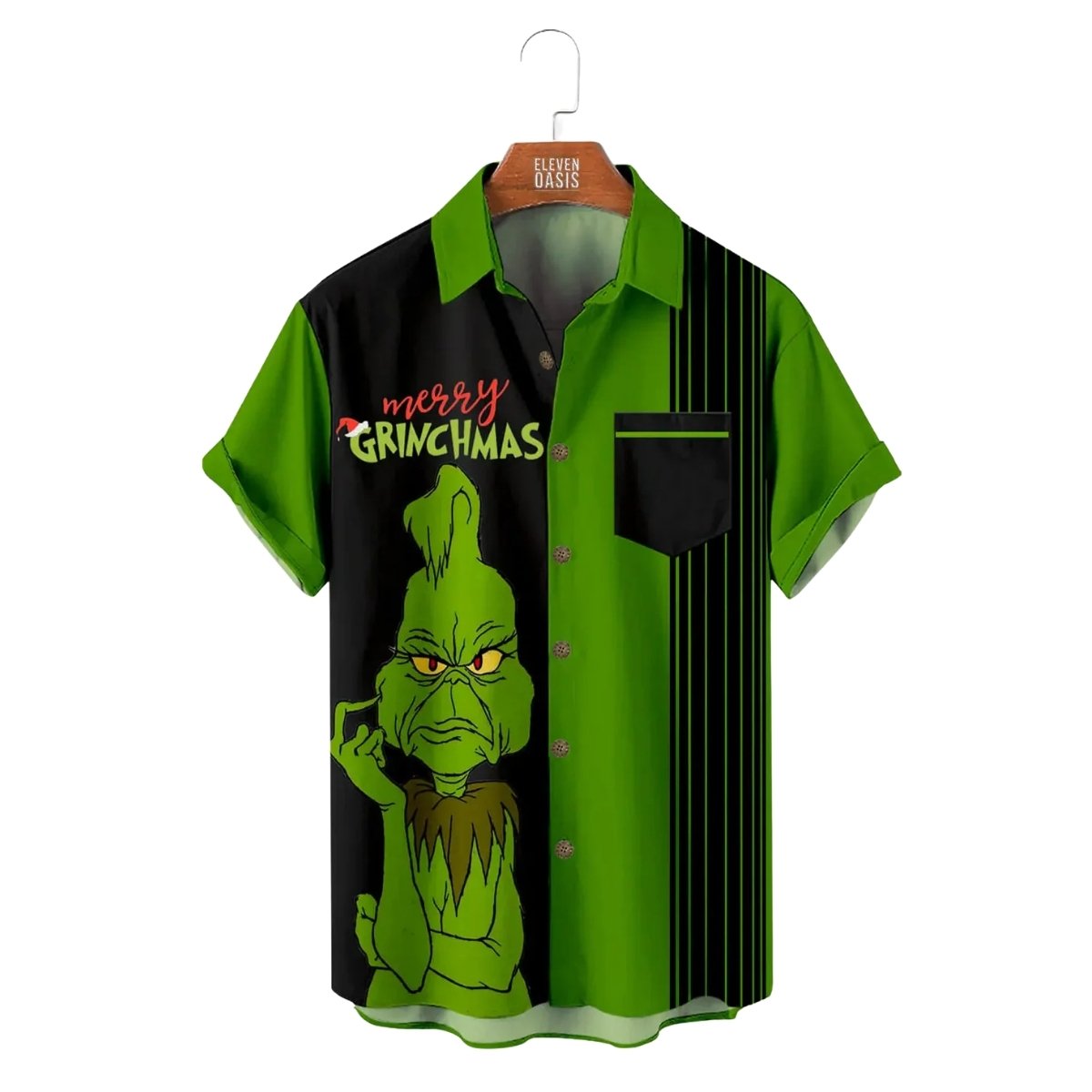 Merry Grinches Grinchmas Green Pattern Hawaiian Shirt