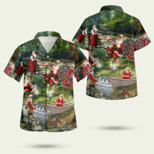 Merry fishmas and a happy new reel christmas hawaiian shirt