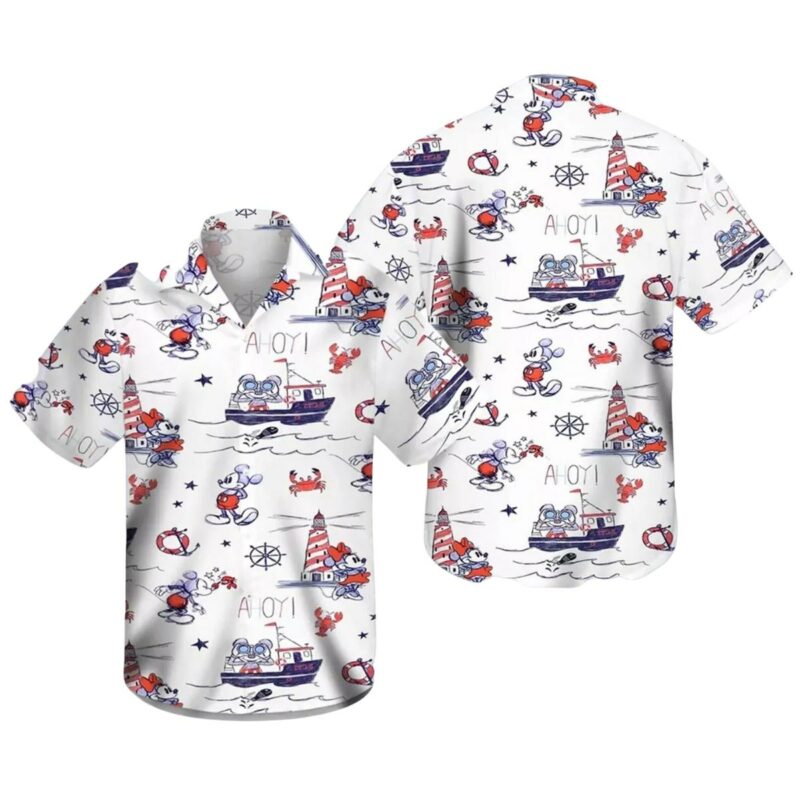 Mickey And Minnie Mouse Cruise Line Family Trip Summer Hawaiian Shirt