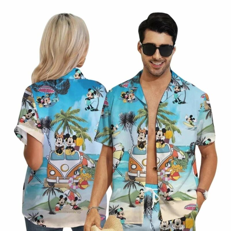Mickey And Minnie Mouse Tropical Summer Beach Trip 2025 Hawaiian Shirt