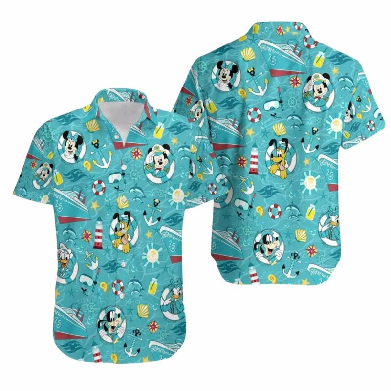 Mickey Mouse And Friends Cruise Line 2025 Summer Vacation Hawaiian Shirt