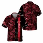 Midnight Tropical Foliage Budweiser Hawaiian Shirt