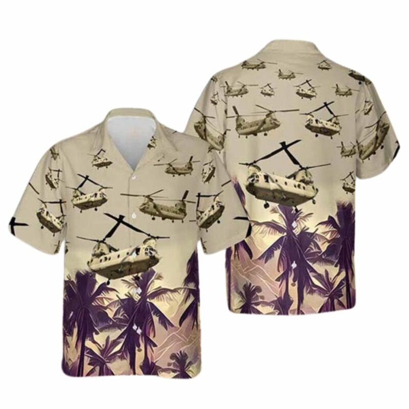 Military Us Army Boeing Ch 47 Chinook Summer 2025 Hawaiian Shirt