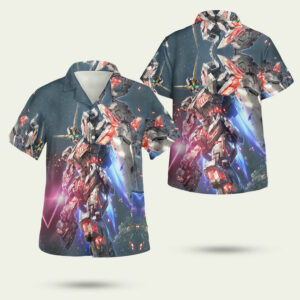 Mobile suit gundam hawaiian shirt