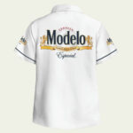 Modelo special white hawaiian shirt back