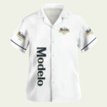 Modelo special white hawaiian shirt front