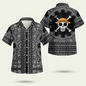 Monkey d luffy one piece skull hawaiian shirt