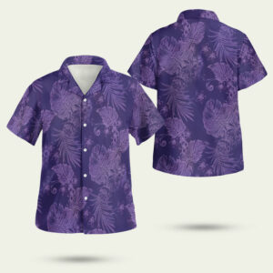 Monstera ceres purple hawaiian shirt