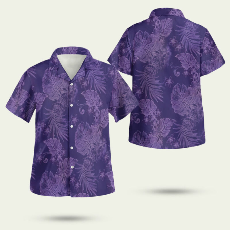 Monstera Ceres Purple Hawaiian Shirt