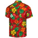 NASCAR Margaritaville Red Island Life Floral Party Hawaiian Shirt Back