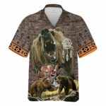 Native Bear Hawaiian Shirt Front
