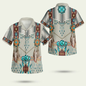 Native american pattern hawaiian shirt