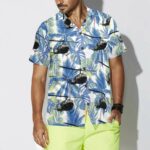 Navy Bell Twin Huey Hawaiian Shirt Front 1