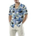 Navy Bell Twin Huey Hawaiian Shirt Front 2