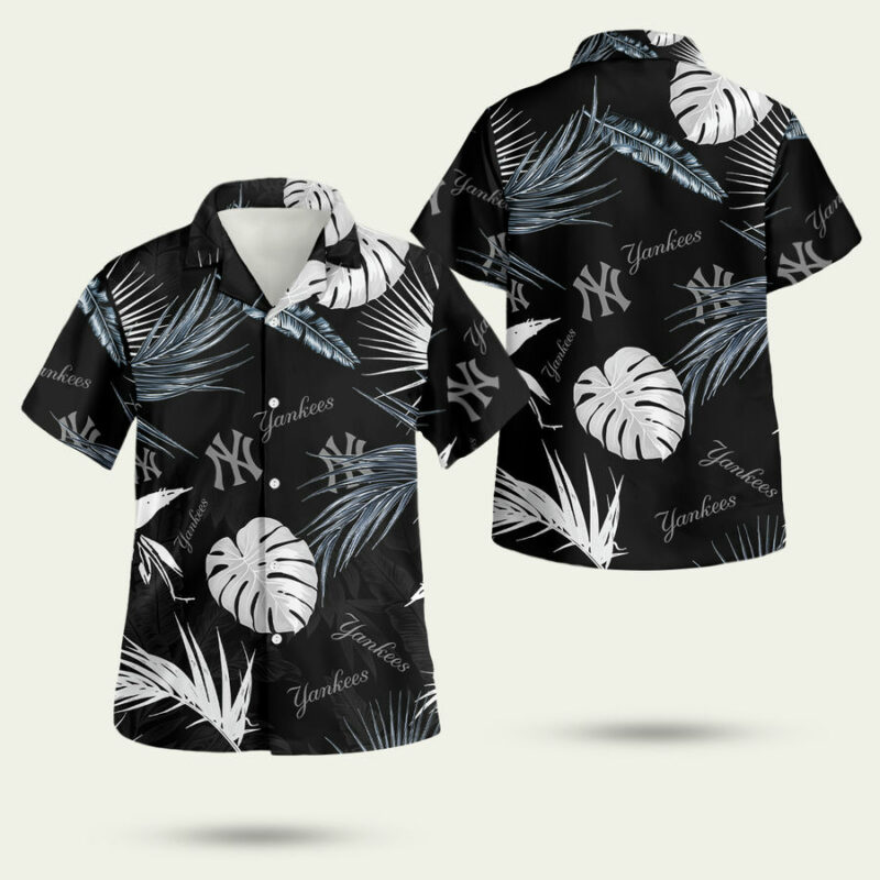 New York Yankees Neon Palm Hawaiian Shirt