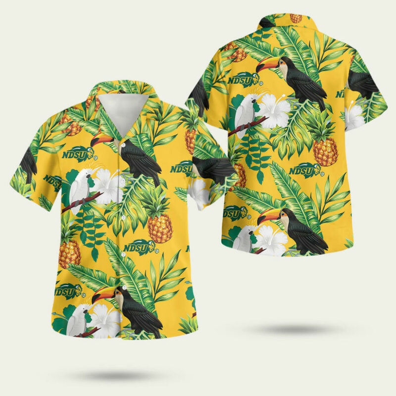 North Dakota State Bison Hawaiian Shirt