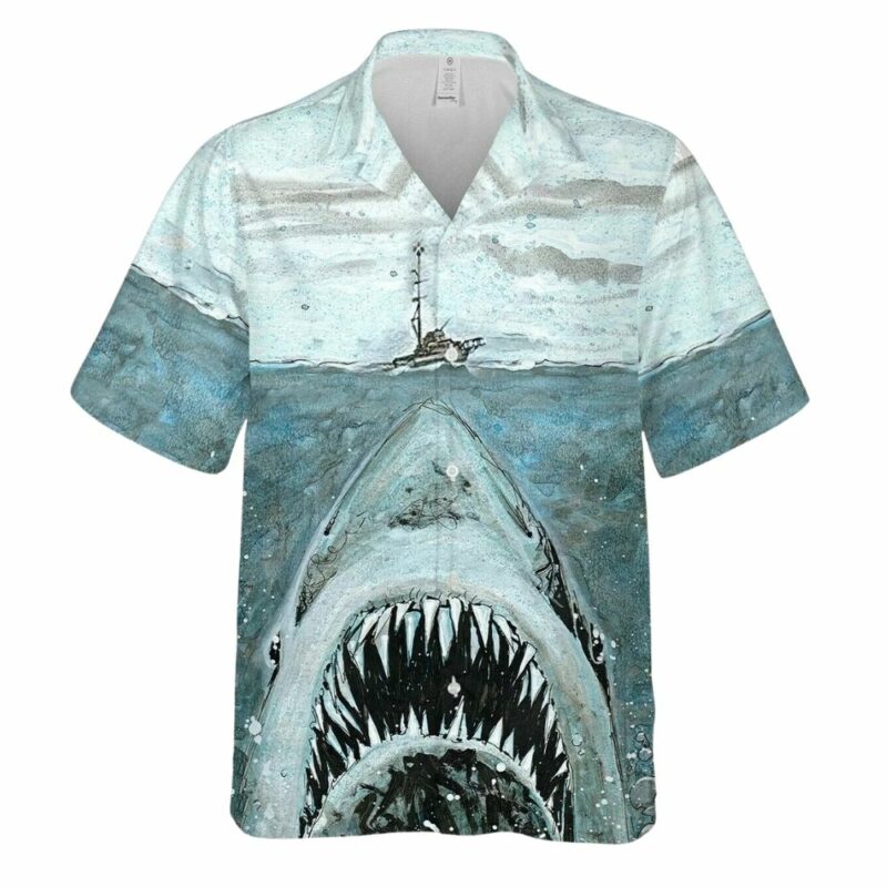Oce Shark Jaws Summer Shark Wilderness Hawaiian Shirt