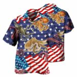 Octopus Independence Day Usa Flag Hawaiian Shirt