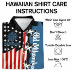 Old milwaukee american flag hawaiian shirt care instructions