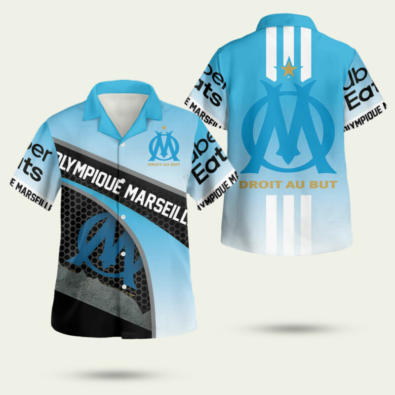 Olympique Marseille Hawaiian Shirt