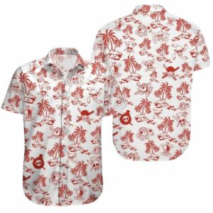 One Piece Anime White Pattern Hawaiian Shirt